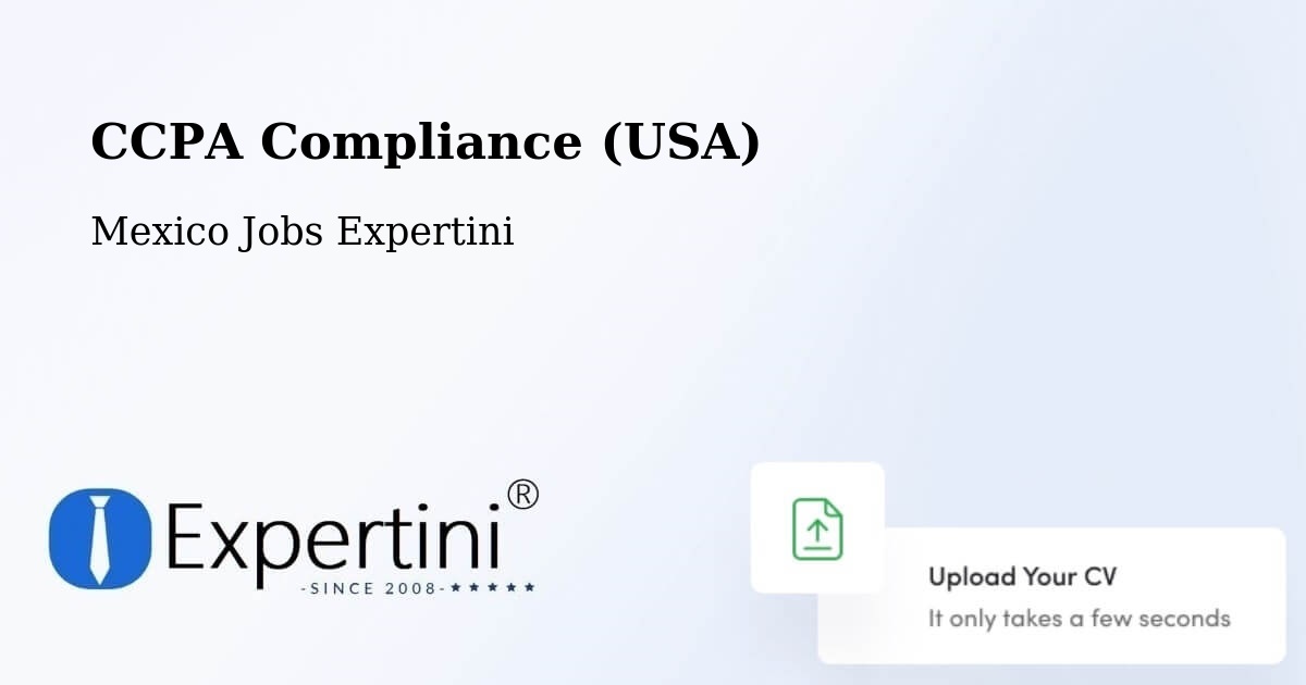 CCPA Privacy Rights & Compliance Notice – De Parral - Mexico Jobs Expertini